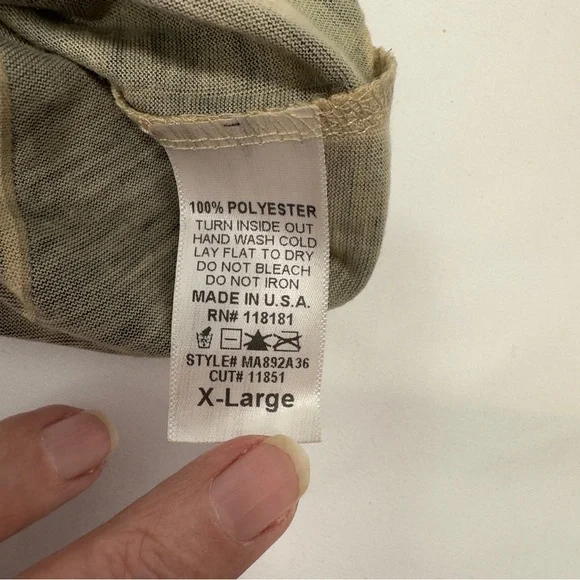 B.L.E.U. USA XL Elegant Floral Gold Stud Stretchy Women's Top Long Sleeve Shirt - Picture 9 of 15